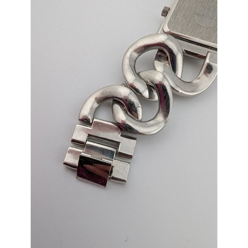 Women's Silver‎ Chunky Chain Link Watch 6.5